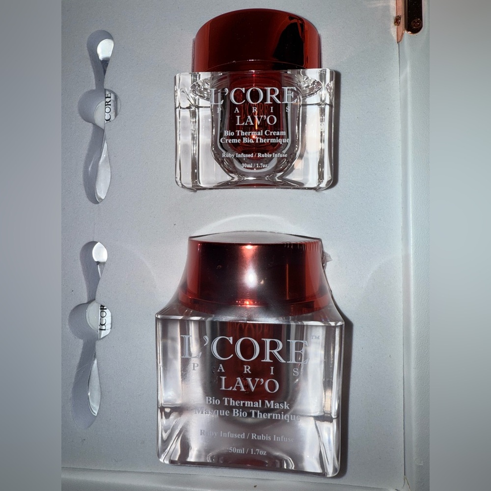 L'Core Paris Lav'o Bio Thermal Set Cream Mask and Serum 3-in-1 Gift Case New